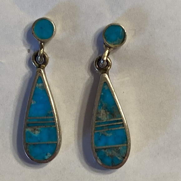 Rick Tolino Earrings Navajo Sterling Silver 925 - Picture 12 of 15